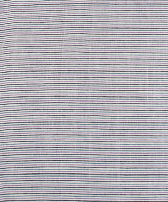 Multi colour stripe handspun handwoven cotton fabric