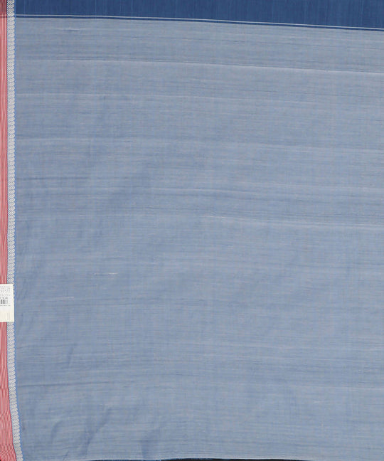 Dark blue cotton handwoven saree