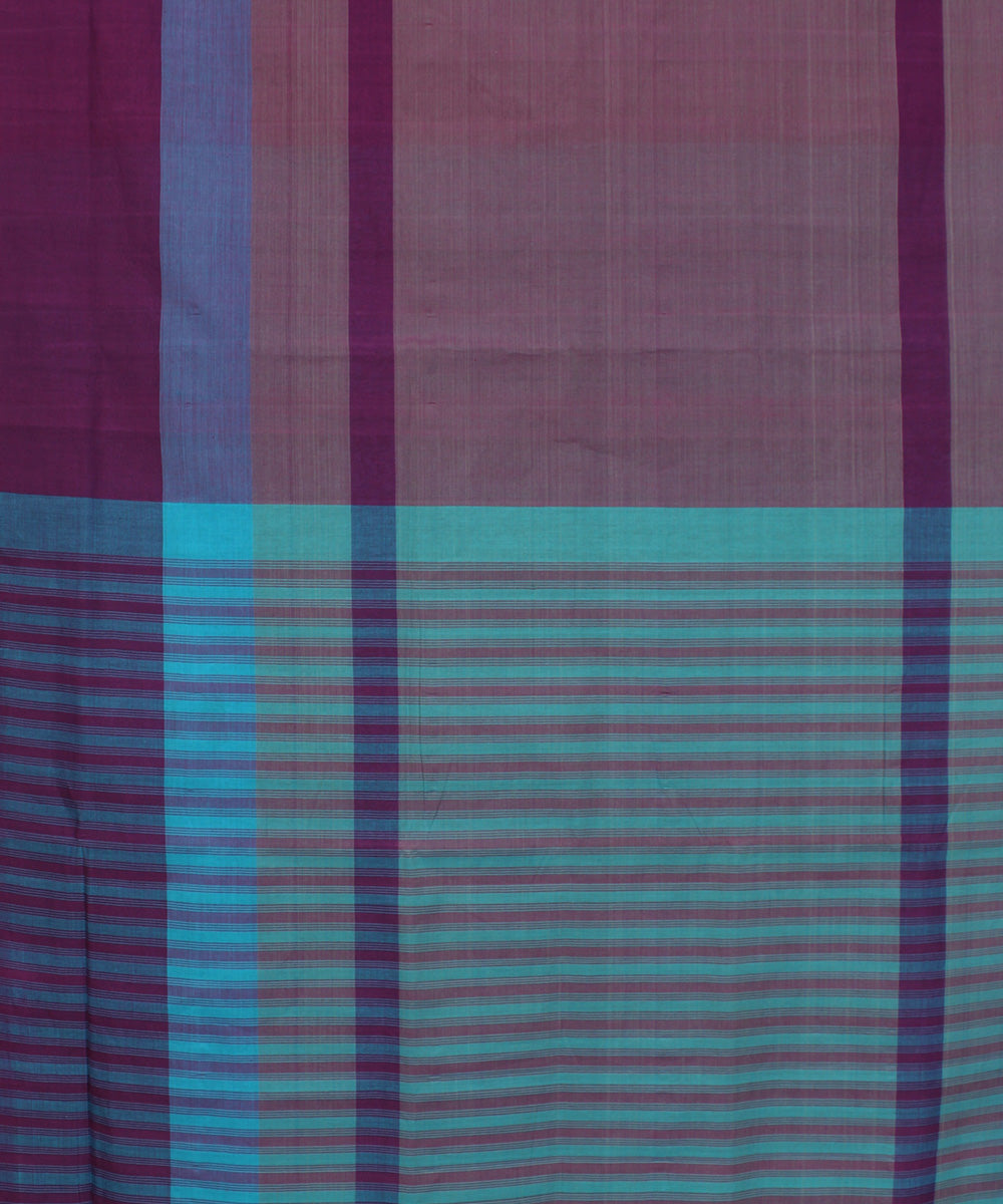 Light purple hand woven cotton mangalagiri saree