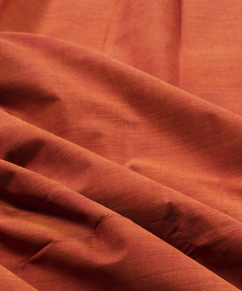0.56m Red orange mangalgiri handwoven cotton fabric