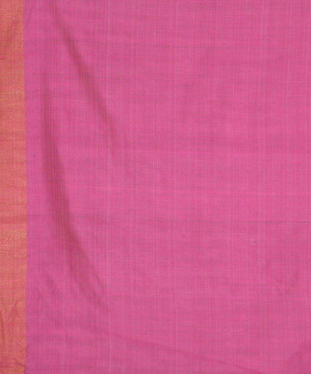 Peach handwoven tussar silk saree