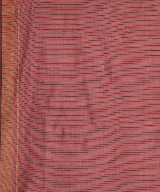 Peach pink handwoven tussar silk saree