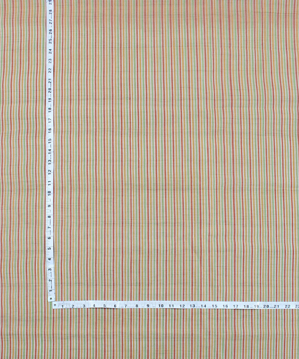 Multicolor handloom cotton stripe mangalgiri fabric