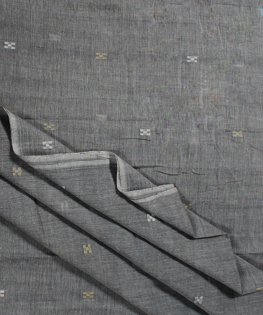 handloom grey muslin jamdani fabric