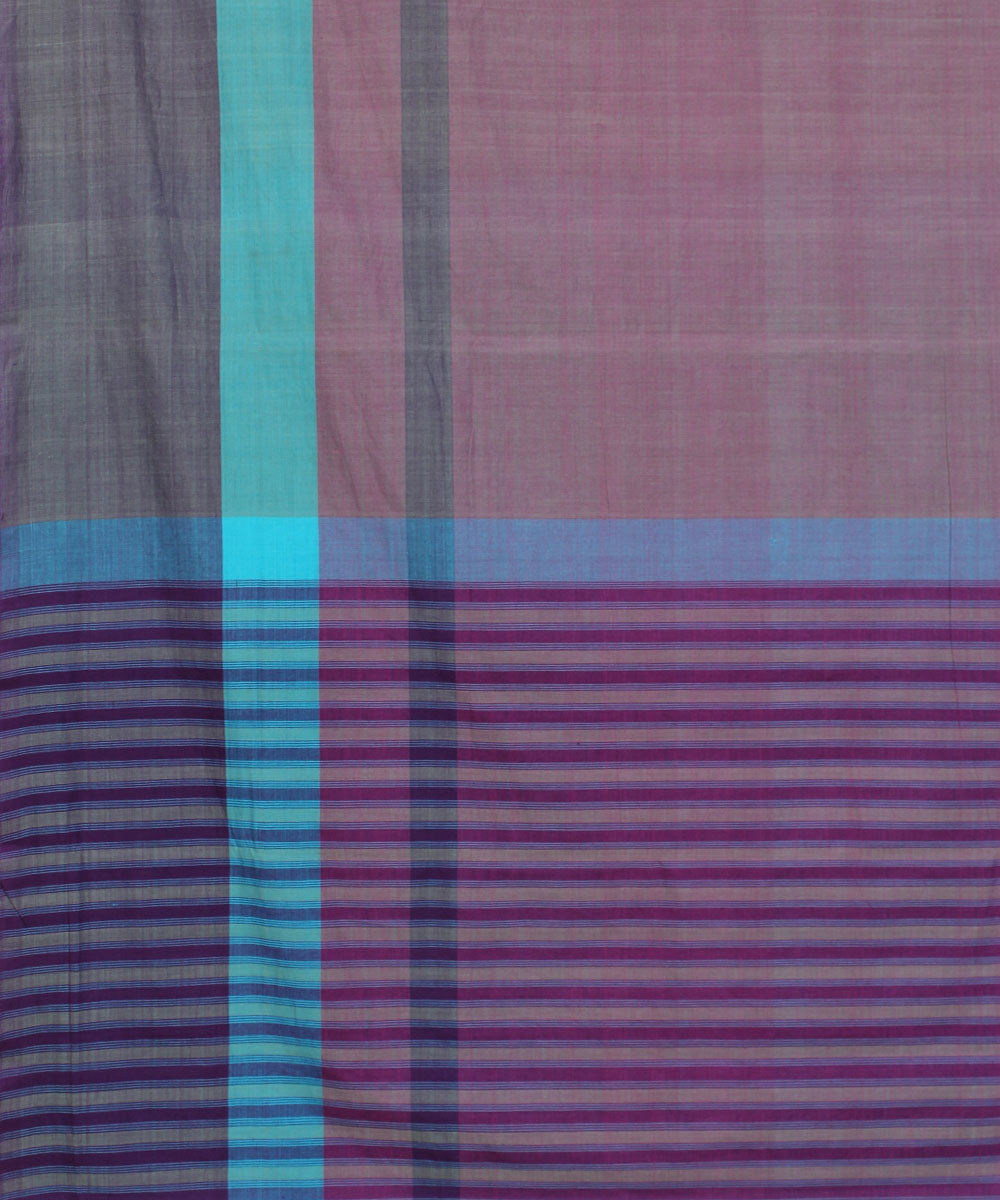 Light purple handwoven cotton mangalagiri saree